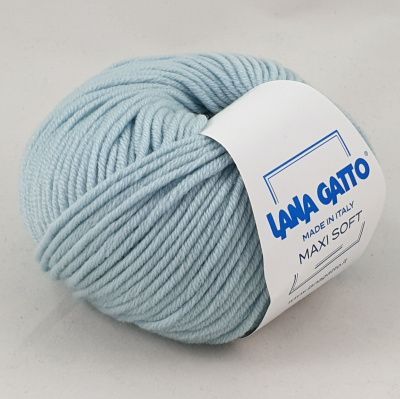 Lana Gatto Maxi Soft ( 08966 голубая дымка) 100% меринос экстрафайн 50 г/90 м